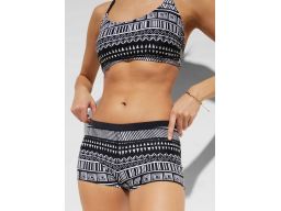 B.P.C bikini z szortami czarno-białe we wzorki 54.