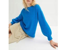 B,P.C sweter niebieski bufiaste rękawy r.36/38