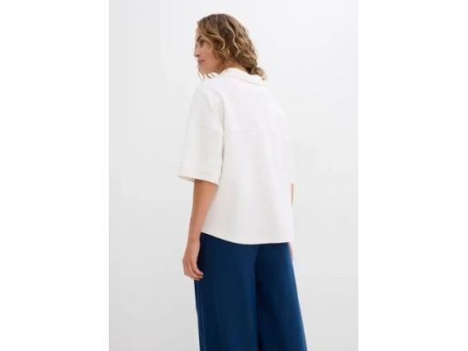 B.P.C bluzka polo śmietankowa 36/38.