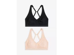 B.P.C 2-pak biustonoszy bralette z siateczką 44/46.