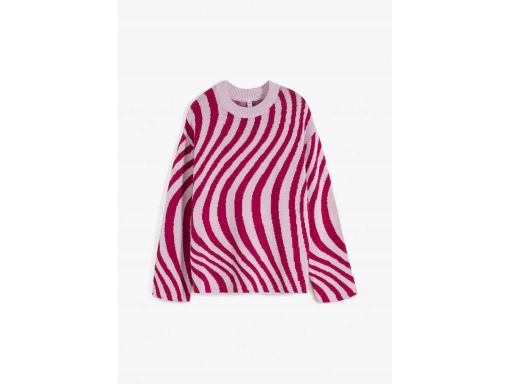 B.P.C sweter damski różowy we wzory 36/38.
