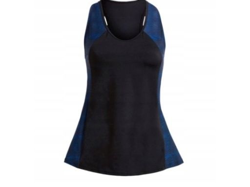 B.P.C top tankini czarny ze wzorem niebieskim r.46