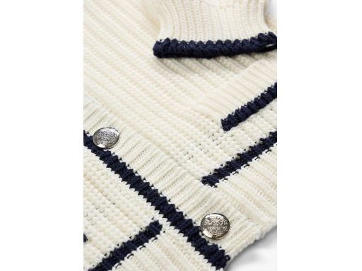 B.P.C sweter rozpinany śmietankowo-granatowy 36/38.