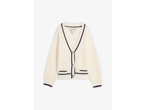 B.P.C sweter rozpinany śmietankowo-granatowy 36/38.