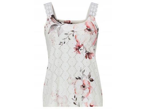B.P.C top z nadrukiem ażurowy haft ^36/38