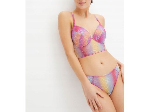 B.P.C biustonosz bralette przedłużony-top z fiszbinami kolorowy r.95B