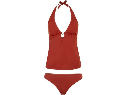 B.P.C tankini brązowe wiązane z figami ^38