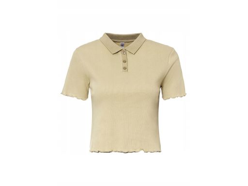 B.P.C bluzka polo prążkowana beżowa 48/50.