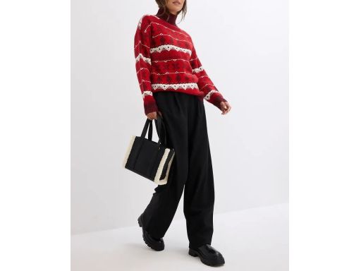 B.P.C sweter świąteczny bożonarodzeniowy z golfem r.44/46