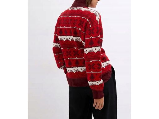 B.P.C sweter świąteczny bożonarodzeniowy z golfem r.44/46