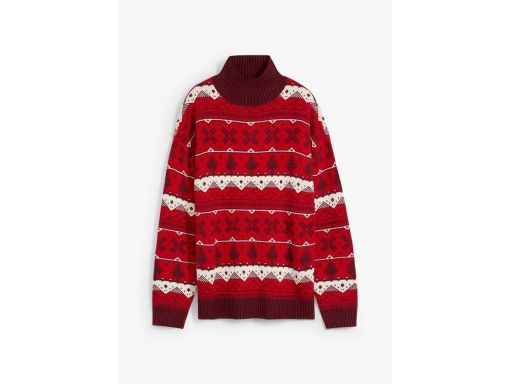 B.P.C sweter świąteczny bożonarodzeniowy z golfem r.44/46