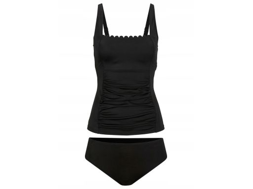 B.P.C tankini z topem bandeau czarne i figami 50.