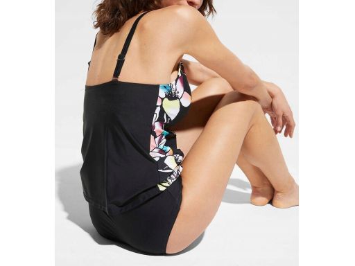 Tankini czarne w kolorowe wzory ^48