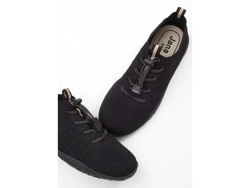 JANA buty sportowe sneakersy czarne materiałowe 38