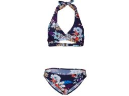 B.P.C bikini we wzory kolorowe wiÄ…zane na szyi z figami 42