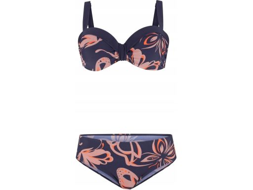 B.P.C bikini typu minimizer granatowe we wzory na fiszbinach 46 (90B).