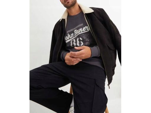 B.P.C męska bluza szara z napisami r.XL