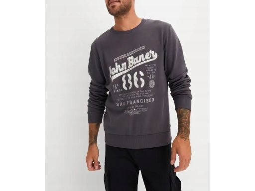 B.P.C męska bluza szara z napisami r.XL