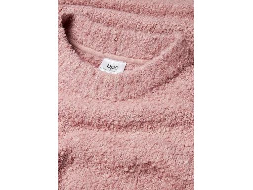 B.P.C sweter w wyglądzie boucle różowy oversize r.52/54