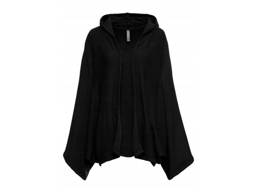 B.P.C sweter czarny bez zapięcia oversize z kapturem krótki 44/46.