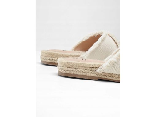 B.P.C klapki espadryle naturalny beż materiałowe 39.
