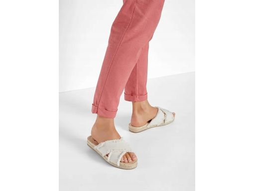B.P.C klapki espadryle naturalny beż materiałowe 39.