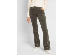 B.P.C spodnie sztruksowe elastyczne khaki bootcut r.50