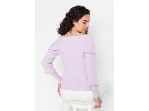B.P.C sweter odkryte ramiona jasny fiolet 40/42.