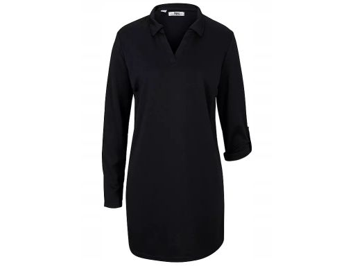 B.P.C długa bluzka tunika polo czarna r.40/42