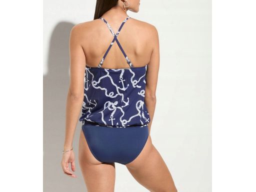B.P.C tankini granatowe w jasne wzory 44.