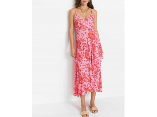 B.P.C wzorzysta sukienka maxi letnia 44/46.