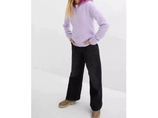 B.P.C sweter liliowy z wysoką stójką i z zamkiem 44/46.