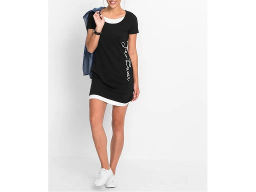 B.P.C sukienka shirtowa czarno-biała ^40/42