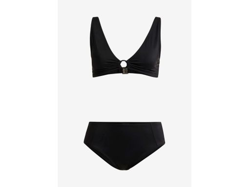 B.P.C bikini czarne trójkątne miseczki z figami r.38