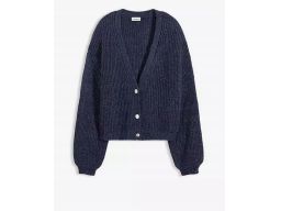 B.P.C sweter rozpinany granatowy melanż kardigan 48/50.