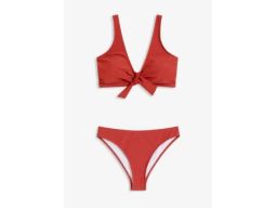 B.P.C bikini bustier wiązane ceglane z figami 44.