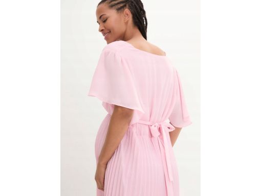B.P.C sukienka ciążowa plisowana midi różowa r.40