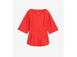 B.P.C t-shirt taliowany czerwony z zaszewkami 52/54.