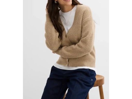 B.P.C sweter rozpinany beżowy kardigan 48/50.