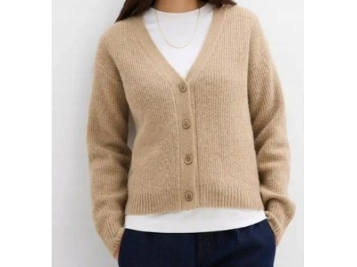 B.P.C sweter rozpinany beżowy kardigan 48/50.