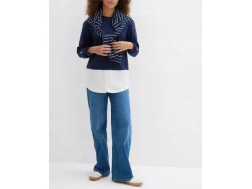 B.P.C bluza granatowa z jasną koszulą 2w1 40/42.