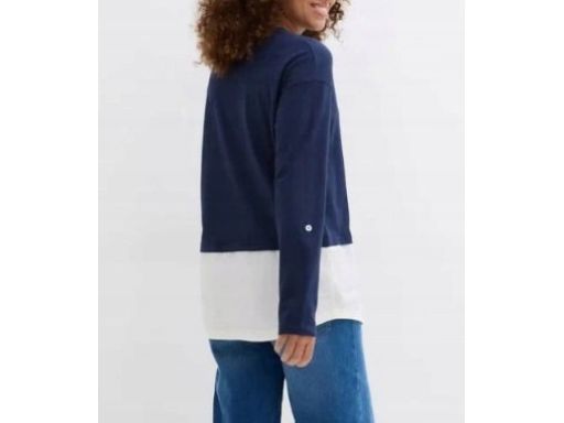 B.P.C bluza granatowa z jasną koszulą 2w1 40/42.