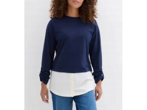 B.P.C bluza granatowa z jasną koszulą 2w1 40/42.
