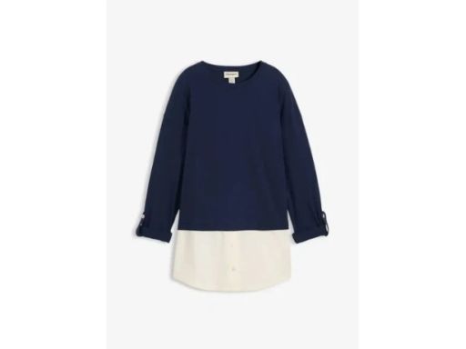 B.P.C bluza granatowa z jasną koszulą 2w1 40/42.