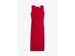 B.P.C sukienka midi ze splotem czerwona r.38