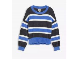 B.P.C włochaty sweter w paski damski 48/50.