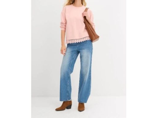 B.P.C różowa bluza z koronką r.44/46