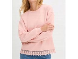 B.P.C różowa bluza z koronką r.44/46