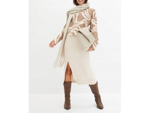 B.P.C sweter damski beżowo-brązowy r.40/42