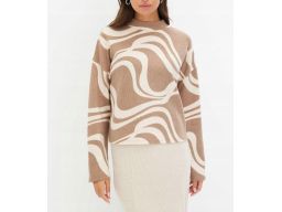 B.P.C sweter damski beżowo-brązowy r.40/42